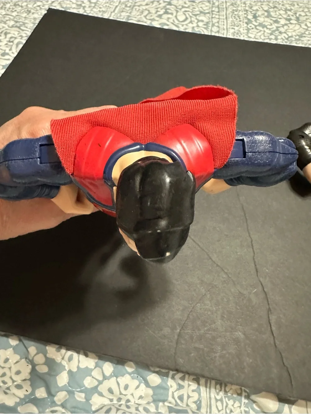 Mattel Blue & Red and Black Superhero Action Figure Duo
